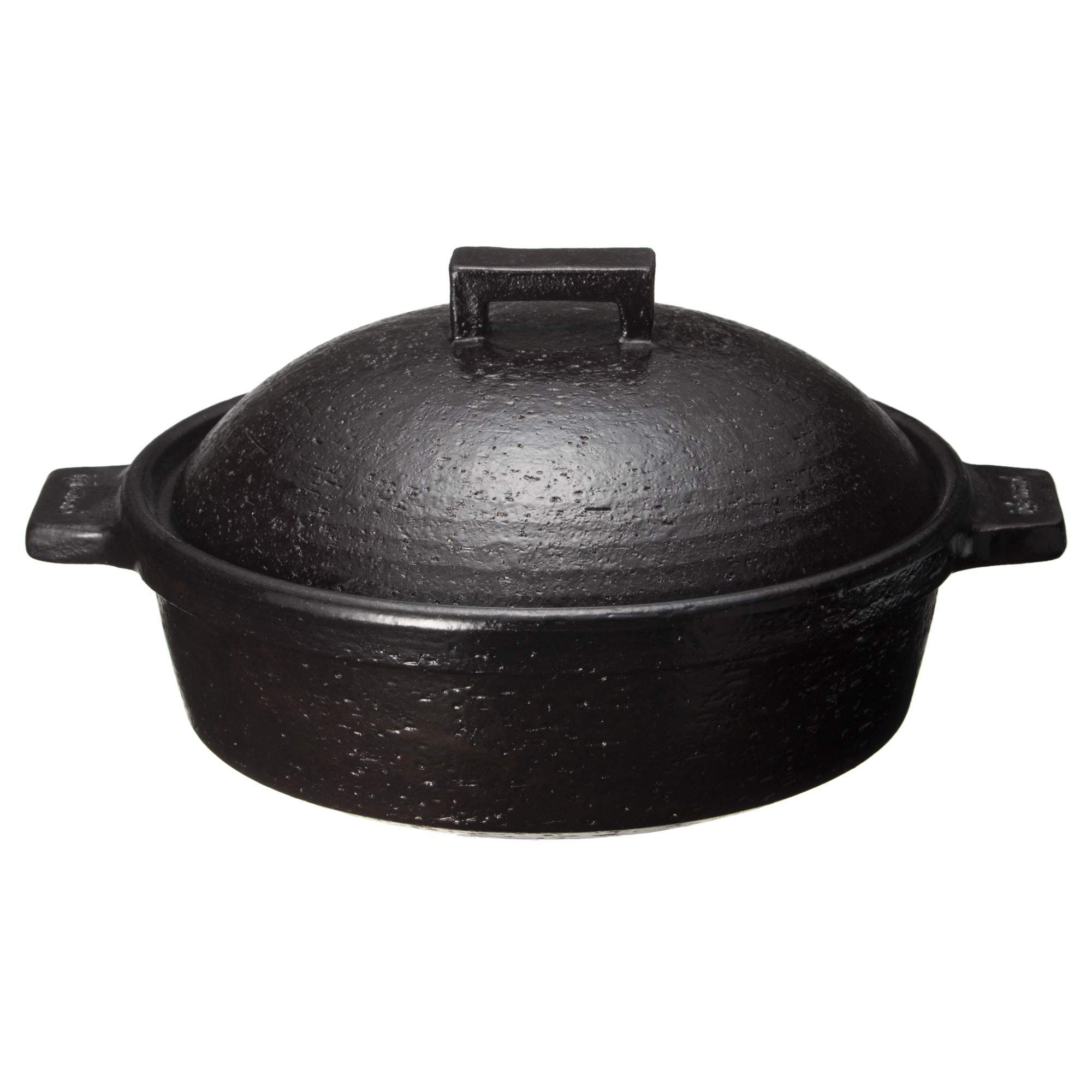 Amazon｜長谷園 ビストロ 蒸し鍋 大 (2-4人用) 黒 直火対応 オーブン